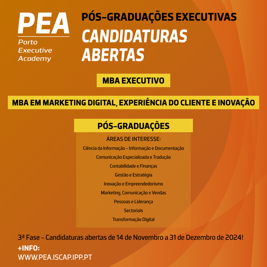 CANDIDATURA AOS CURSOS DA PORTO EXECUTIVE ACADEMY 2024