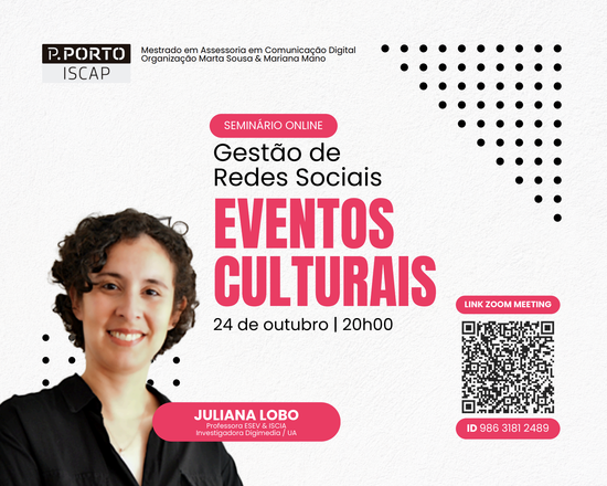 Seminário: "Gestão de Redes Sociais: Eventos Culturais"